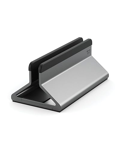 ALOGIC Bolt Adjustable Laptop Vertical Stand Crafted with Superior Aluminium & Silicon Pads, Interchangeable Width Size, Compatible with Latest laptops- MacBook, Surface, Chromebook, and Others