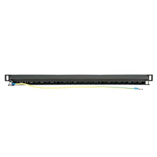 TRIPP LITE Cat6a Patch Panel 24-Port High-Density Shielded Dual IDC 0.5URM (N252A-024-HUSHK)
