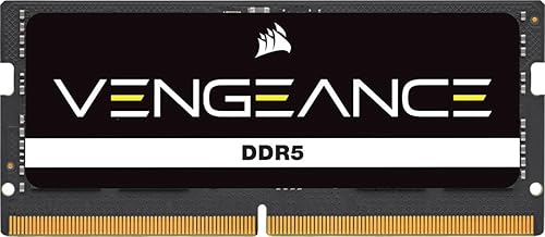 CORSAIR Vengeance SODIMM DDR5 RAM 16GB (1x16GB) 4800MHz CL40-40-40-77 1.1V Intel AMD Laptop Notebook Memory - Black (CMSX16GX5M1A4800C40) 4800MHz 16GB (1x16GB)