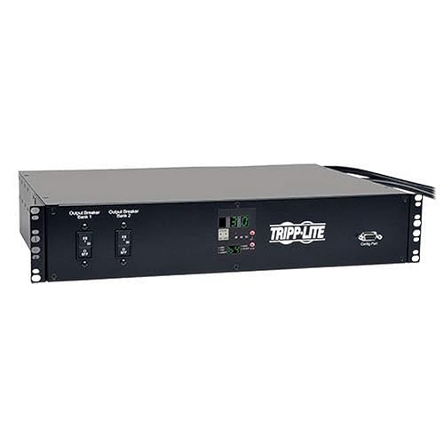 Tripp Lite Metered PDU with ATS, 30A, 19 Outlets (16 C13, 2 C19 & 1 L6-30R), 208V, 2 L6-30P, 2U Rack-Mount Power, TAA (PDUMH30HVAT)