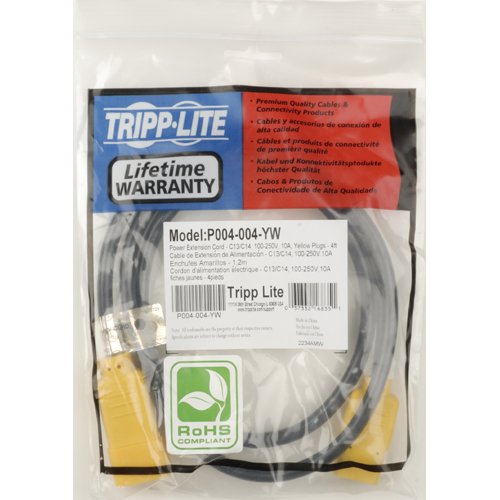 Tripp Lite Standard Computer Power Extension Cord P004-004-YW
