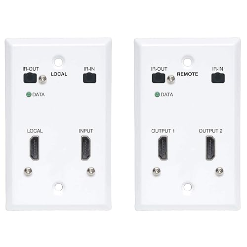 Tripp Lite HDMI Over Cat6 Extender Kit Wallplate Trans/Rec Dual Output 4K (B127A-2A1-FHFH)