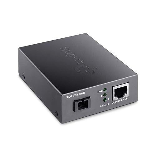 TP-Link TL-FC311A-2 | Gigabit WDM SFP to RJ45 Fiber Media Converter | Fiber to Ethernet Converter | 10/100/1000Mbps RJ45 Port to 1000Base-LX Single-Mode Fiber