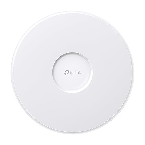TP-Link Omada WiFi 7 Ceiling Mount Access Point (EAP770) – BE11000 Tri-Band, 2.5G Ethernet, 6GHz Band, PoE+, Seamless Roaming, MU-MIMO, WPA3, SDN Integration, Cloud Managed WiFi 7, BE11000