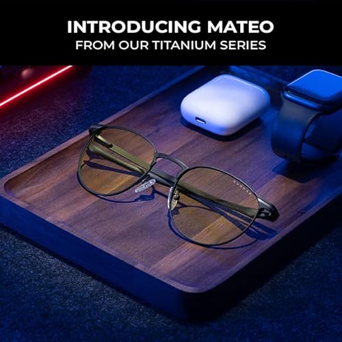 Gunnar Computer Blue Light Blocking Glasse's Mateo, Onyx, Adult