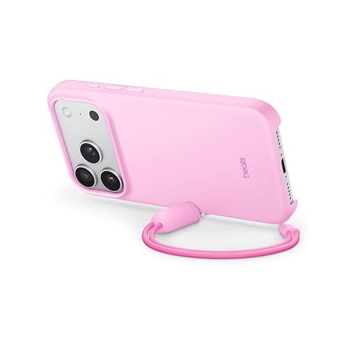 Beats iPhone 17 Pro Kickstand Case with MagSafe & Camera Control, Built in Stand & Lanyard, Matte Finish with Microfibre Lining – Pebble Pink iPhone 17 Pro Kickstand Pebble Pink