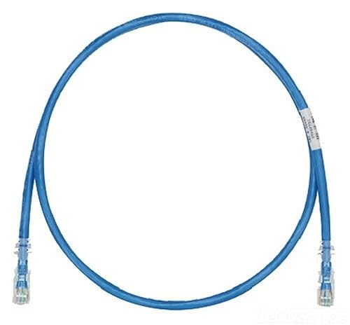 Panduit UTPSP6BUY Category-6 8-Conductor Strain Relief Clear Boot Patch Cord, 6-Feet, Blue