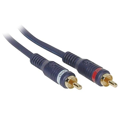 C2G 13034 Velocity RCA Stereo Audio Cable, Blue (12 Feet, 3.65 Meters) 12ft