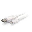 C2G 26880 USB-C to DisplayPort Adapter Cable 4K 30Hz, White (6 Feet, 1.82 Meters)
