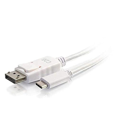 C2G 26880 USB-C to DisplayPort Adapter Cable 4K 30Hz, White (6 Feet, 1.82 Meters)