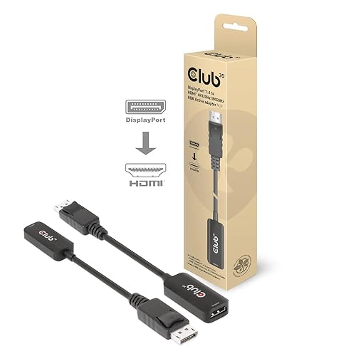 Club 3D CAC-1088 DisplayPort 1.4 to HDMI 4K120Hz/8K60Hz HDR Active Adapter M/F
