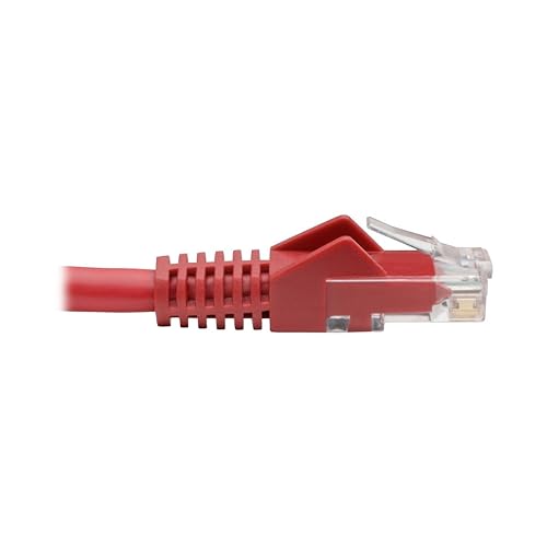 Tripp Lite N201-06N-RD Cat6 Gigabit Ethernet Snagless Molded Patch Cable 24 AWG 550MHz Premium UTP, Red, RJ45 M/M 6