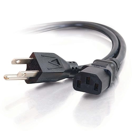 C2G 03120 18 AWG Computer Power Cord Extension - IEC320C14 to IEC320C13, TAA Compliant, Black (3 Feet, 0.91 Meters)