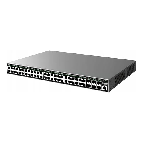 GRANDSTREAM GWN7806P Manageable Layer Switch (Layer) 2+ Rackable. Ports: 48x GbE RJ45 PoE 802.3 AF/at, 30W per Port, 360W Total Power, 6X SFP+, Brand Internal PSU