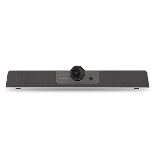 ViewSonic UMB202 4K Video Conference Camera with 120° Wide-Angle Lens, 5X Zoom, Speakers, and Beamforming 6-Microphone Array Certified for Microsoft Teams Rooms Video Bar System