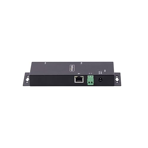 StarTech.com 2-Port Serial to Ethernet Adapter, IP Serial Device Server for Remote RS232 Devices, Wall/DIN Rail, LAN to DB9