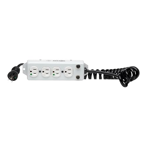 Tripp Lite PS-410-HGOEMCC Power Strip Medical 4 Outlet UL1363A 3-Feet-10-Feet Coiled Cord