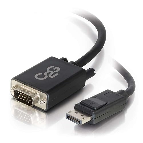 C2G Display Port Cable, Display Port to VGA, Male to Male, Black, 3 Feet (0.91 Meters), Cables to Go 54331 DisplayPort To VGA - 3 Feet Black