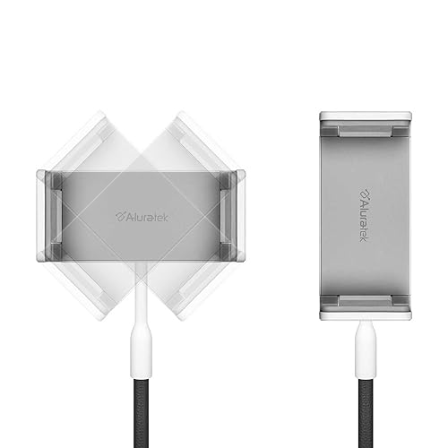 Universal Smartphone and Tablet Gooseneck Flexible Arm Mount w/ Built-in Clamp for Desk, Compatible with iPhone and Samsung (Tablets Between 4.75 to 9 Inches in Width) AFM01F