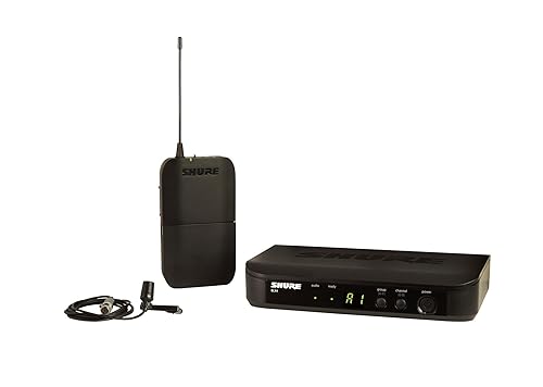 Shure BLX14/CVL UHF Wireless Microphone System - Perfect for Interviews, Presentations, Theater - 14-Hour Battery Life, 100m Range | Includes CVL Lavalier Mic, Single Channel Receiver | H10 Band H10 Band (542-572 MHz)