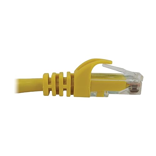 Tripp Lite Cat6a 10G Ethernet Cable, Snagless Molded UTP Network Patch Cable (RJ45 M/M), Yellow, 2 Feet / 0.6 Meters, Manufacturer's Warranty (N261-002-YW)