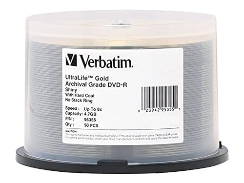 Verbatim DVD-R Archival Grade Disc, 8x, Gold