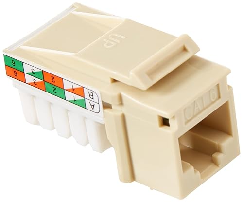C2G 29310 Cat6 RJ45 Unshielded Keystone Jack, Ivory