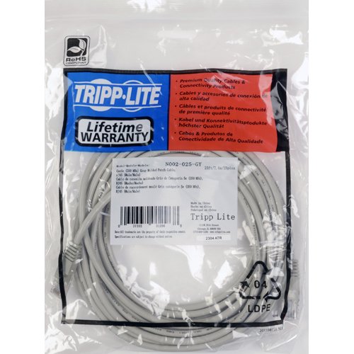 Tripp Lite N002-003-GY Cat5e 350MHz RJ45M/M 3-Feet Molded Patch Cable (Gray)