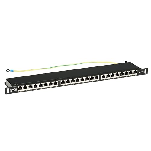 TRIPP LITE Cat6a Patch Panel 24-Port High-Density Shielded Dual IDC 0.5URM (N252A-024-HUSHK)