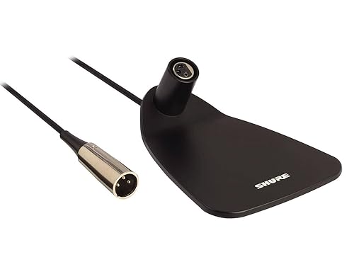Shure Centraverse CVD Desktop Base for 12 and 18 Gooseneck Microphones - Black, with Attached 12' XLR Cable XLR (CVD-B)