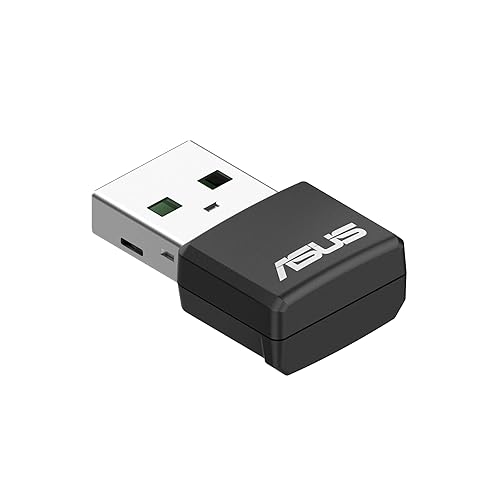 ASUS AX1800 Dual Band WiFi 6 USB Adapter, WiFi 6, 802.11ax, WPA3 Network Security, 5GHz Frequency Band, Compact Size (USB-AX55 Nano) USB-AX55Nano