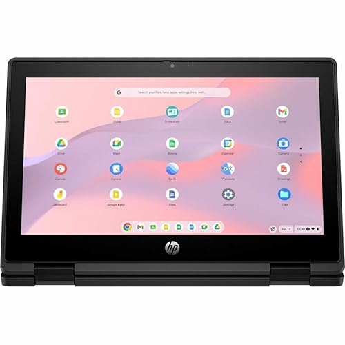 HP Fortis Flip G1m 11.6 Touchscreen Convertible 2 in 1 Chromebook - HD - Octa-core (ARM Cortex A76 + Cortex A55) - 64 GB Flash Memory - English Keyboard - Jet Black - Smart Buy - MediaTek Kompanio 52