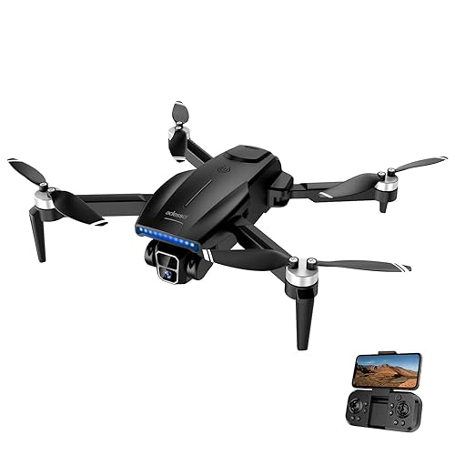 Adesso CyberDrone X2 Remote Controlled Drone with 1080P Camera Lightweight Portable 80 Meter Range Dual App and Remote Control with Camera Gimbal and 3D Flip Function