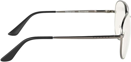 Gunnar Optiks Gaming Glasses | Blue Light Blocking Glasses | Maverick/Gunmetal by Gunnar | 35% Blue Light Protection, 100% UV Light, Anti-Reflective To Protect & Reduce Eye Strain & Dryness Clear Lens Clear Lens