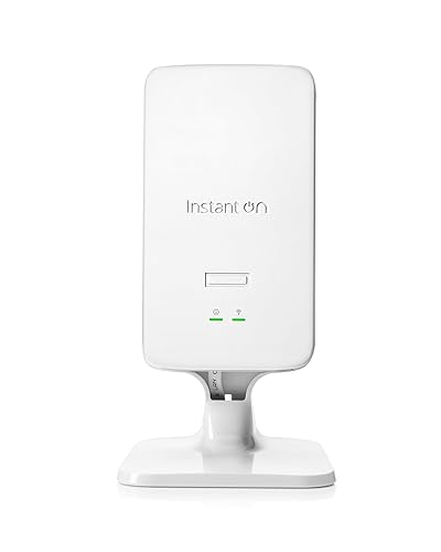 HPE Networking Instant On Access Point AP22D 2x2 WiFi 6 Indoor Wireless Access Point | Single-Room, Secure, Smart Mesh Support | Power Source Included | US Model (S0J32A) Power Adapter Included