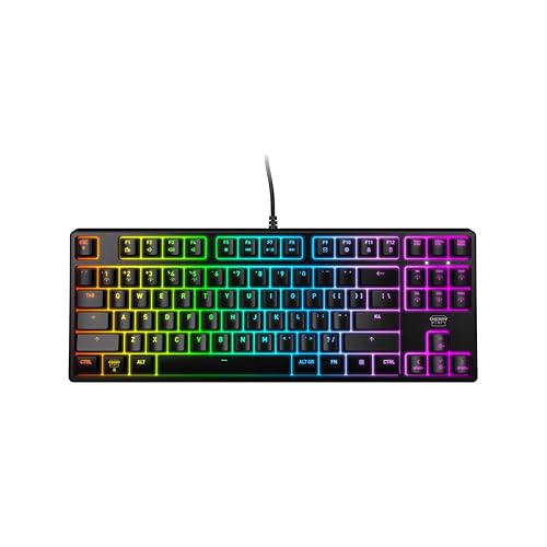 CHERRY XTRFY K4V2 TKL Mechanical Gaming Keyboard | Wired Without Number Keypad | RGB Lighting MX2A RED Switches (Black)