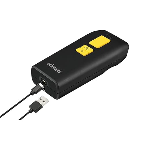 Adesso NuScan 3500 2D Barcode Scanner with Bluetooth & 2.4GHz Wireless Technology, Waterproof IP67 Rating, 10ft Drop Protection, 118ft Operating Range, Compatible with Windows & MacOS