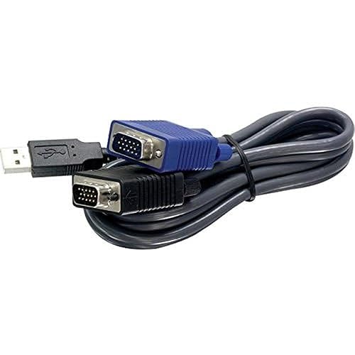 TRENDnet USB VGA KVM Cable,15 Feet, TK-CU15, Connect with TRENDnet KVM Switches, USB Keyboard/Mouse Cable and Monitor Cable 15 Ft. 15 Feet