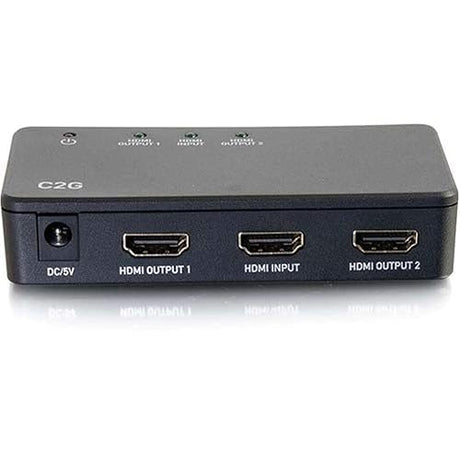 Legrand - C2G 2 Port HDMI Splitter, 4K UHD Signal Splitter, Black HDMI Splitter with Input to Output Splitter, 1 Count, C2G 41057