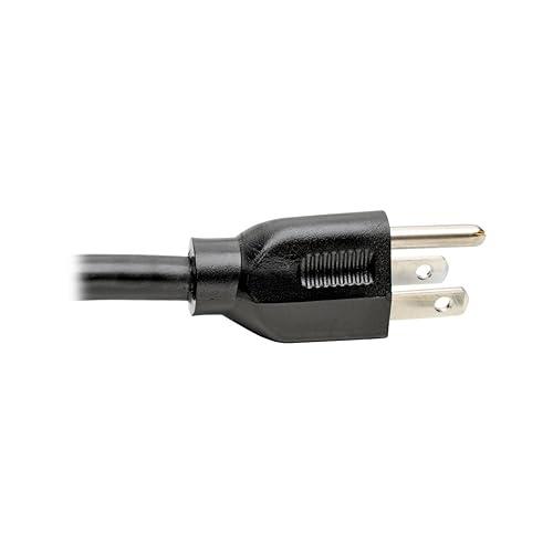 Tripp Lite P019-008-C15RA 8' Heavy Duty Power Extension Cord Cable 15A 14 AWG 5-15P to Right-Angle C15 Black 8'