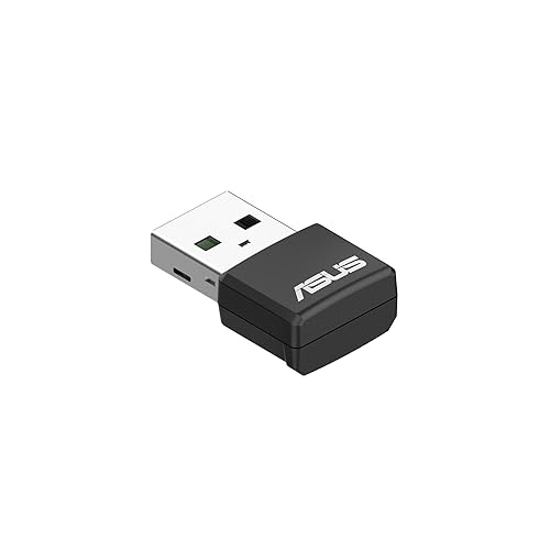 ASUS AX1800 Dual-Band AX1800 WiFi 6 Nano USB Adapter, Plug and Play, WPA3 Network Security, 5GHz Frequency Band, Compatible with Windows® 10 & 11, TAA Compliant (USB-AX57 Nano)
