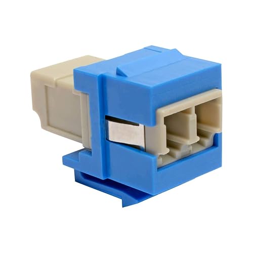 Tripp Lite Duplex Multimode Fiber Coupler, Keystone Jack, LC to LC, Blue