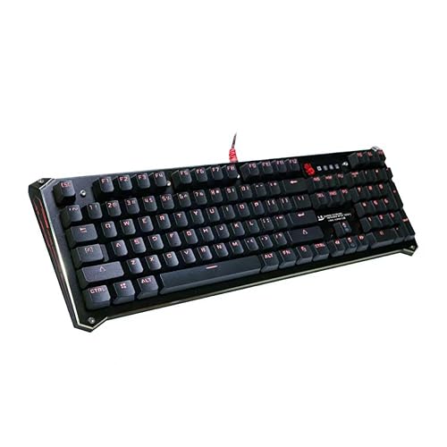Light Strike LK Optical Gaming Keyboard – Orange LED Backlit – LK Blue Tactile Switch - Black (B840)