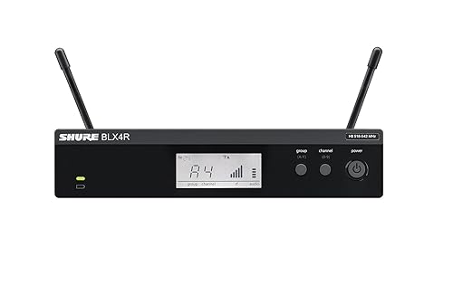 Shure BLX14R/W93 Wireless Microphone System - 14-Hour Battery Life, 300 ft Range, UHF | WL93 Lavalier Mic, Single Channel Rack Mount Receiver | J11 Band (BLX14R/W93-J11) J11 Band (596-616 MHz)