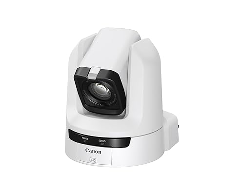 Canon CR-N100 PTZ Camera (White), 20x Optical Zoom, 4K UHD Video, Professional Productions, House of Worship, Education, Broadcast, Corporate, Events