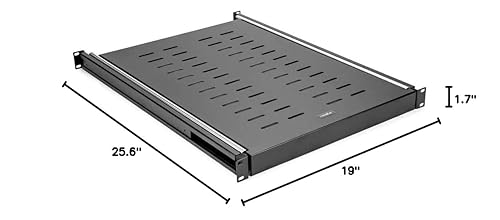Rocstor 19 Adjustable Sliding Server Rack Cabinet Shelf