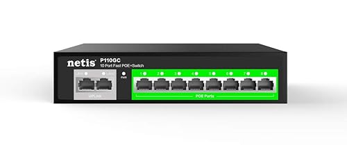 Netis PE110GC 8 2 Combo-Port All Gigabit PoE Switch (8 PoE Port) 802.3af/ 802.3at, 120w