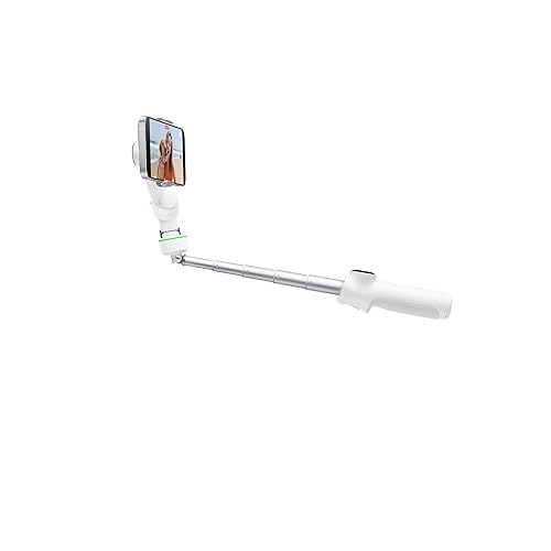 Insta360 Flow 2 Pro White- AI-Powered Smartphone Stabilizer, Auto Tracking Phone Gimbal, 200+ App Tracking with Apple DockKit, 3-Axis Stabilization, Built-in Tripod/Selfie Stick, Portable & Foldable