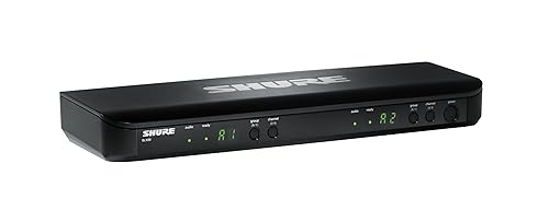 Shure BLX288/PG58 UHF Wireless Microphone System - Perfect for Church, Karaoke, Vocals - 14-Hour Battery Life, 100m Range | Includes (2) PG58 Handheld Vocal Mics, Dual Channel Receiver | H10 Band H10 Band (542-572 MHz)