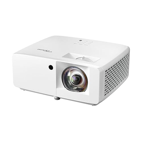 Optoma GT2000HDR Compact Short Throw Laser Home Theater and Gaming Projector, 1080p HD with 4K HDR Input, Bright 3,500 Lumens for Day and Night Viewing, White (Renewed) GT2000HDR (Latest Model, 1080p, Laser, 3500 Lumens)